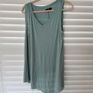 Ellos Light Green V-Neck Top